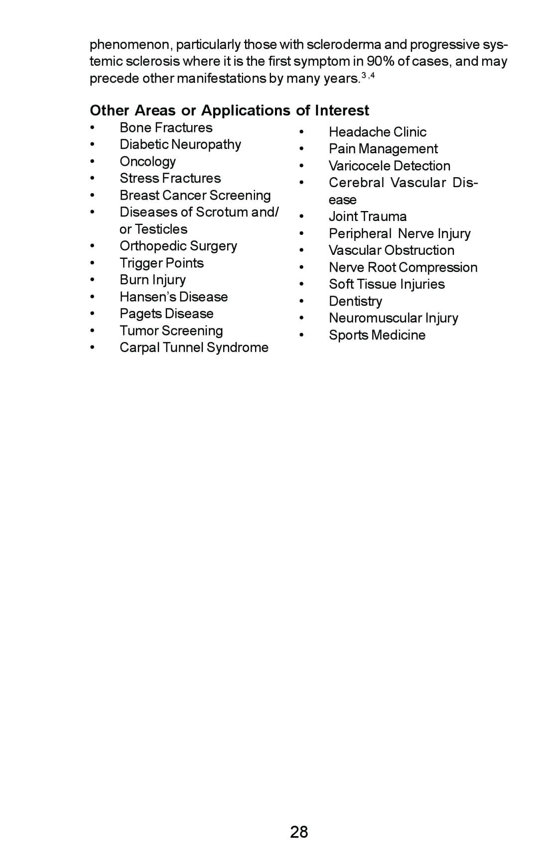 Exergen DT 1001-LN, DT 1001-RS, DT 1001-LT manual Other Areas or Applications of Interest 