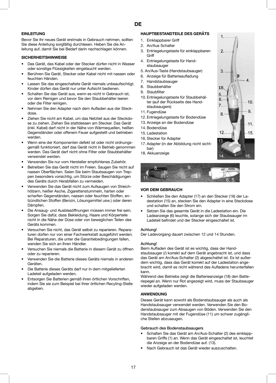 Exido 240-110 manual Einleitung, Sicherheitshinweise, Hauptbestandteile DES Geräts, VOR DEM Gebrauch, Anwendung 