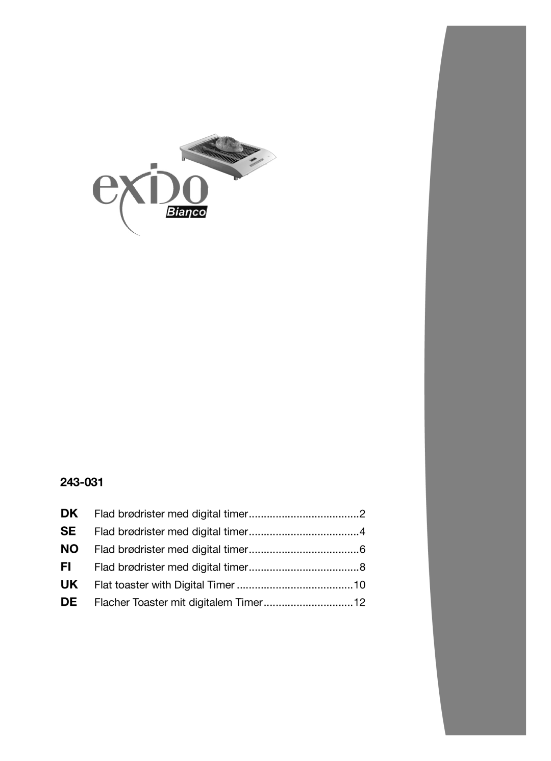 Exido 243-031 manual 