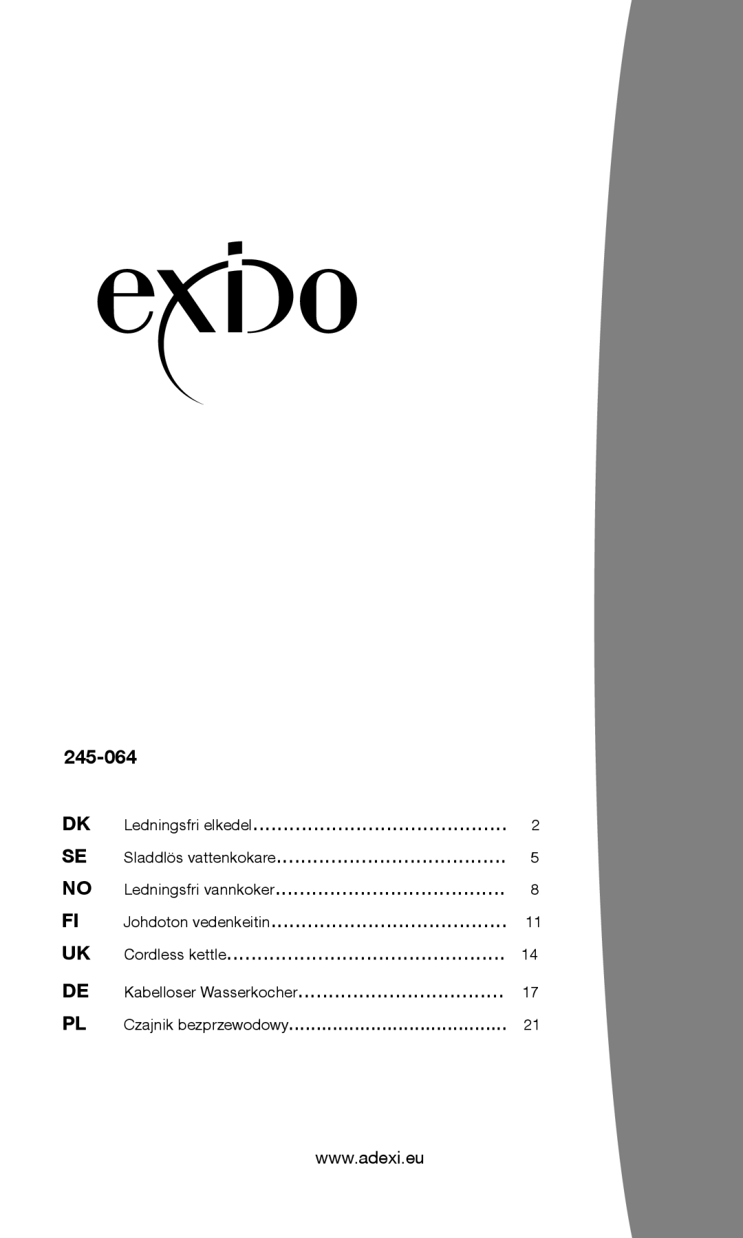 Exido 245-064 manual 