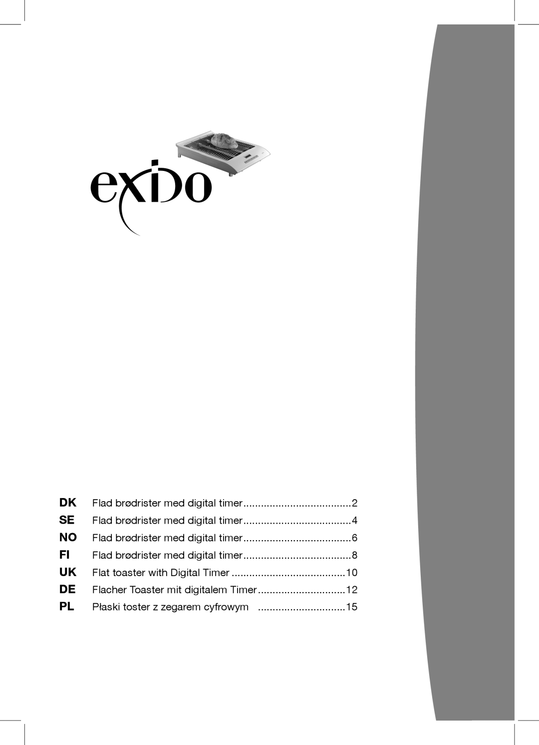 Exido Toaster manual 