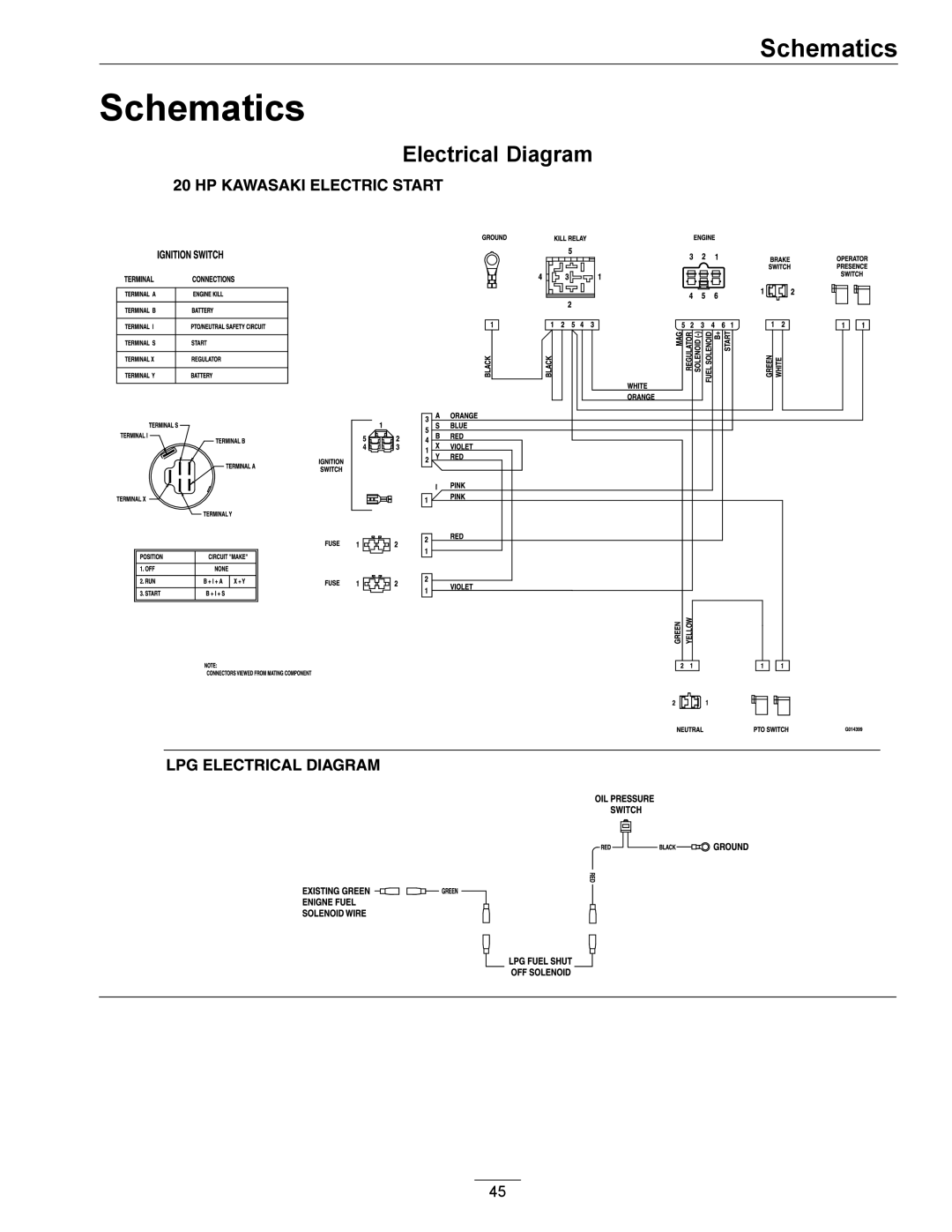 Exmark 000 & higher, 312 manual Schematics, Electrical Diagram 