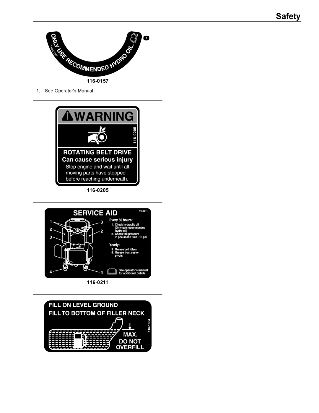 Exmark 312, 000 & higher manual 116-0157 