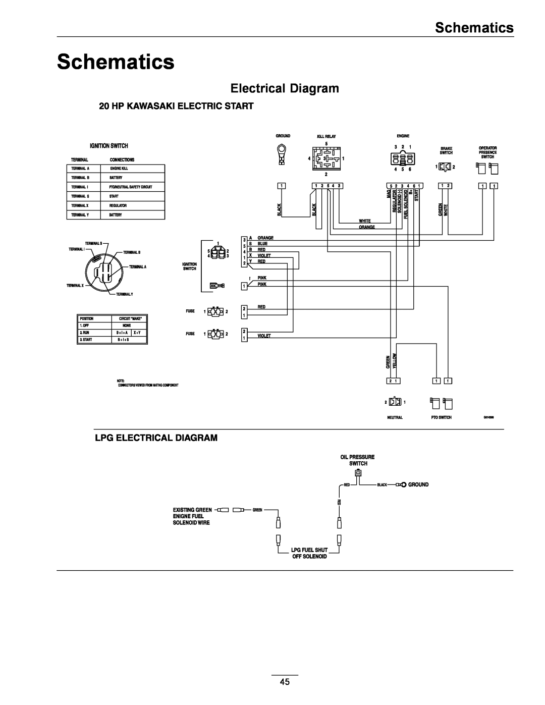 Exmark 000 & higher, 312 manual Schematics, Electrical Diagram 