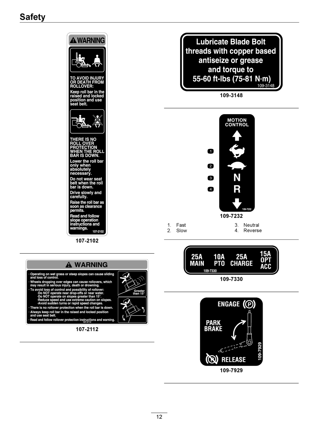 Exmark 000 & higher manual 109-3148 109-7232 