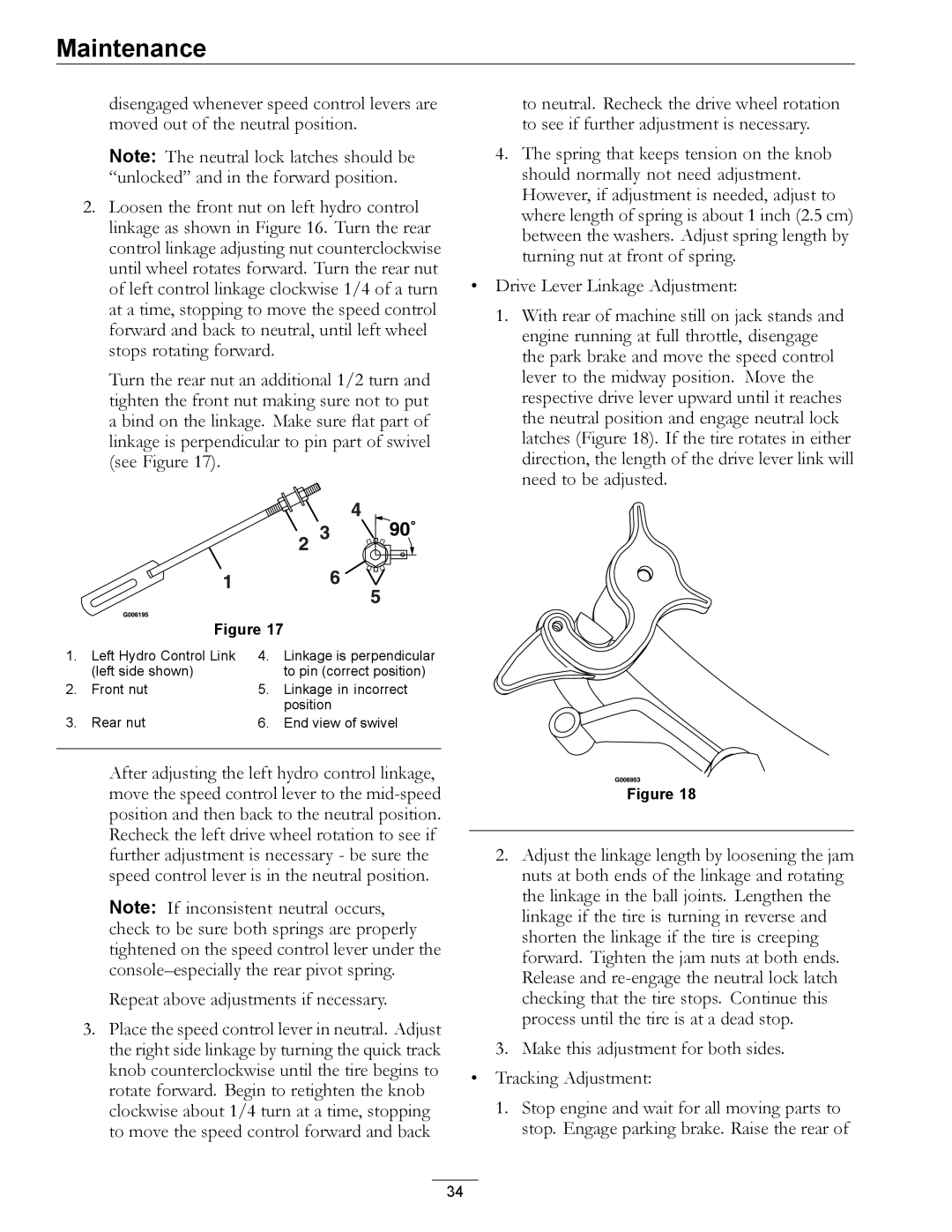 Exmark 4500-358 manual Linkage as shown in . Turn the rear, Between the washers. Adjust spring length by, See Figure 