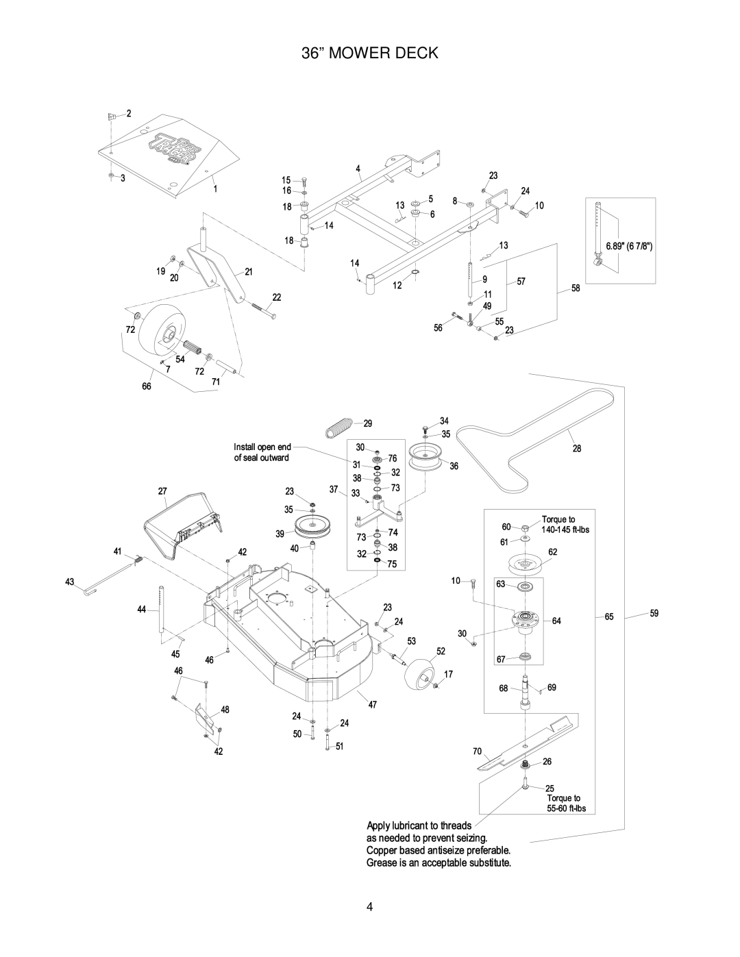 Exmark 4500-359 manual Mower Deck 