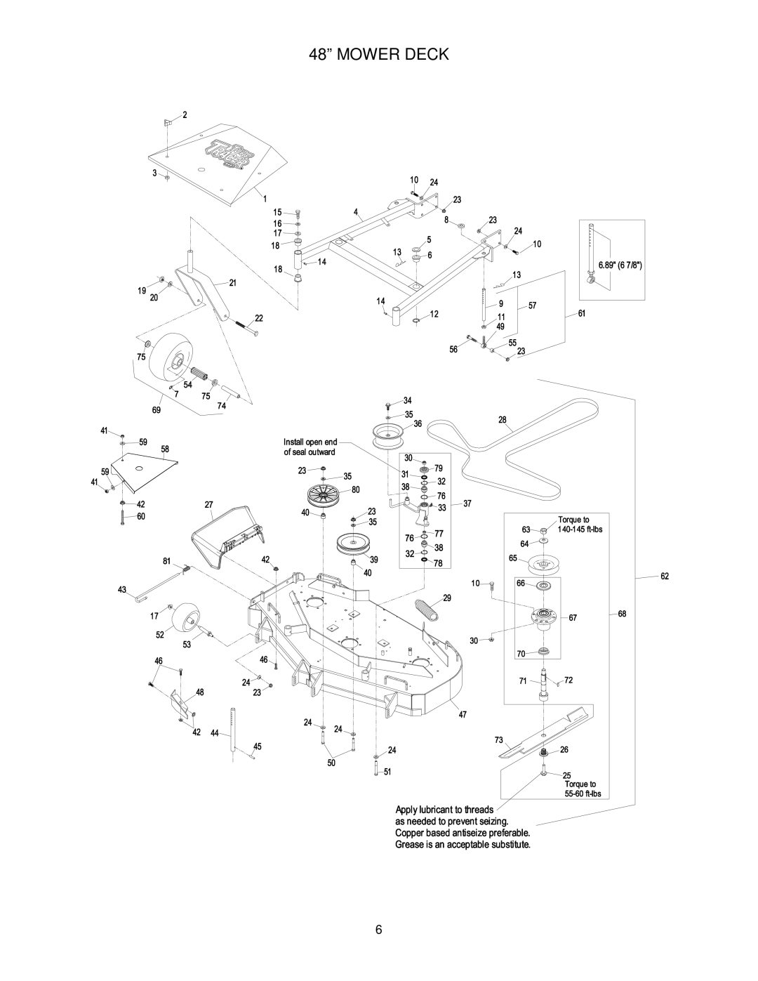 Exmark 4500-359 manual Mower Deck 