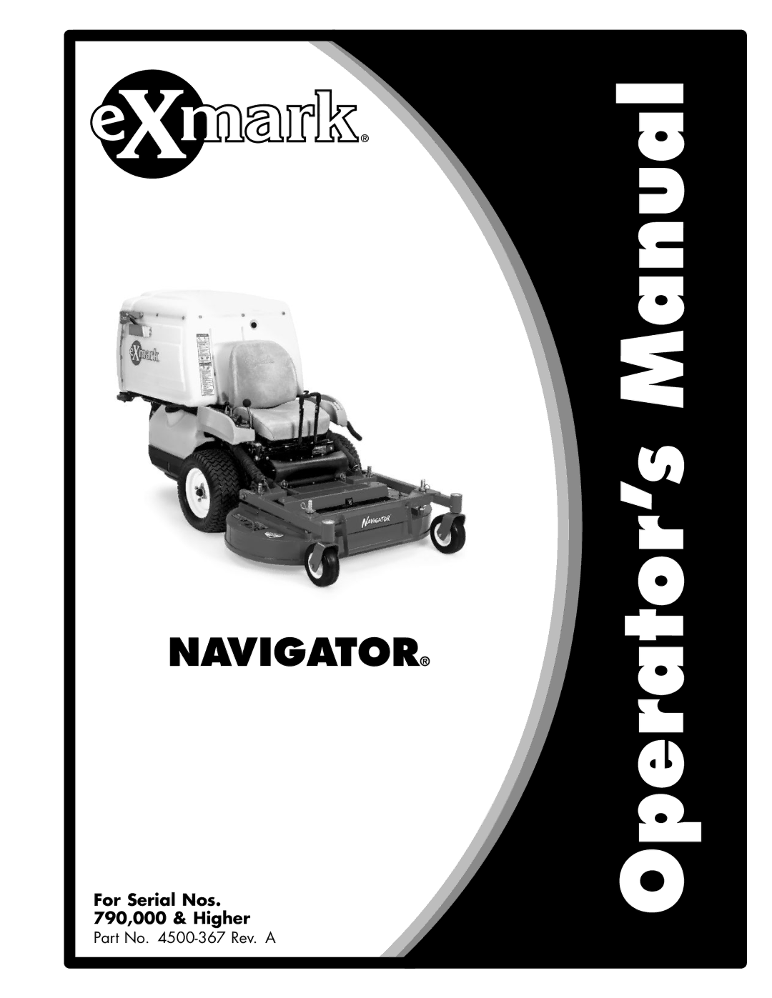 Exmark 4500-367 manual Navigator 