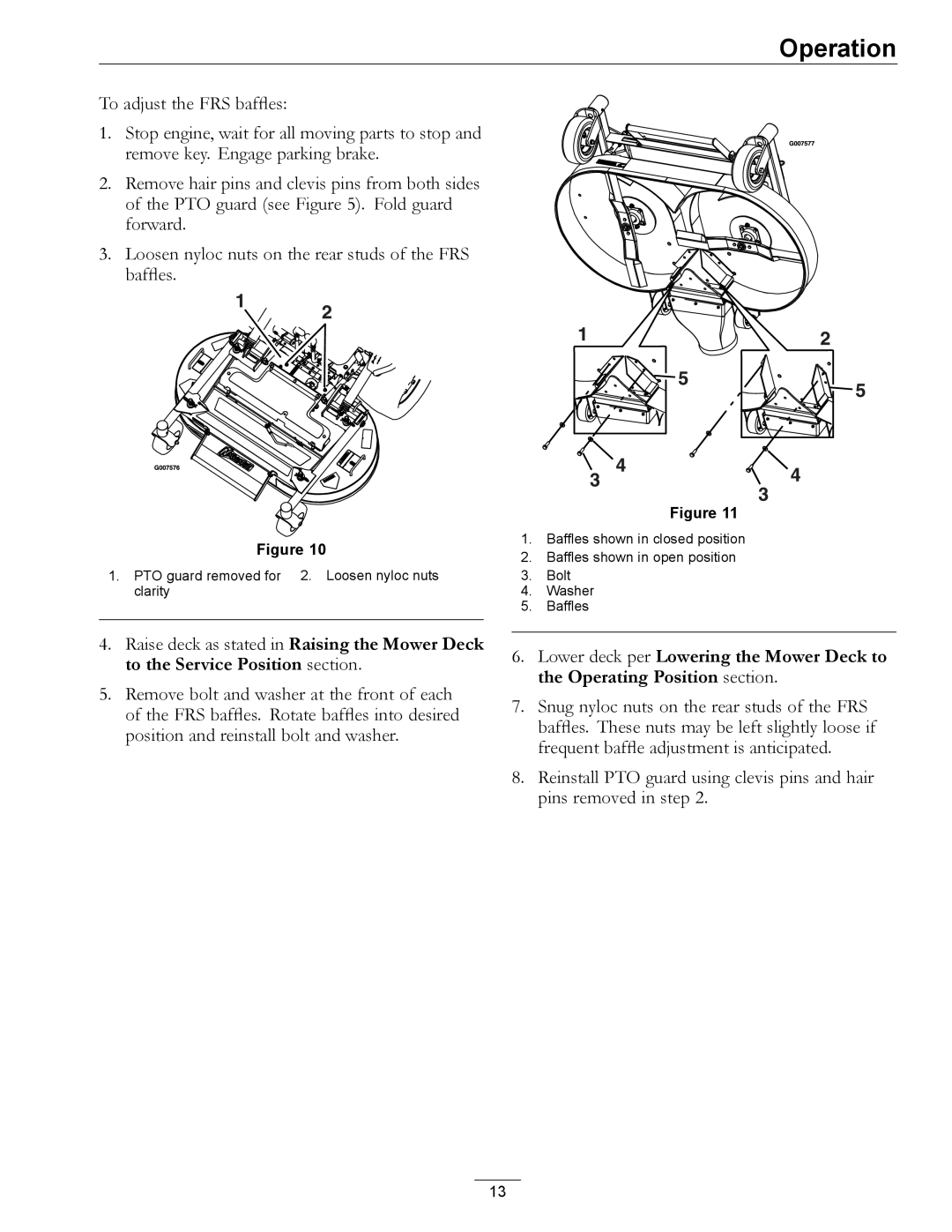 Exmark 4500-370 manual Operation 