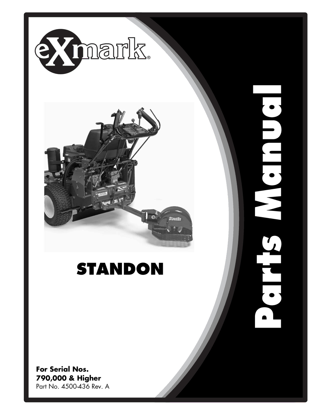 Exmark 4500-436 manual Standon 