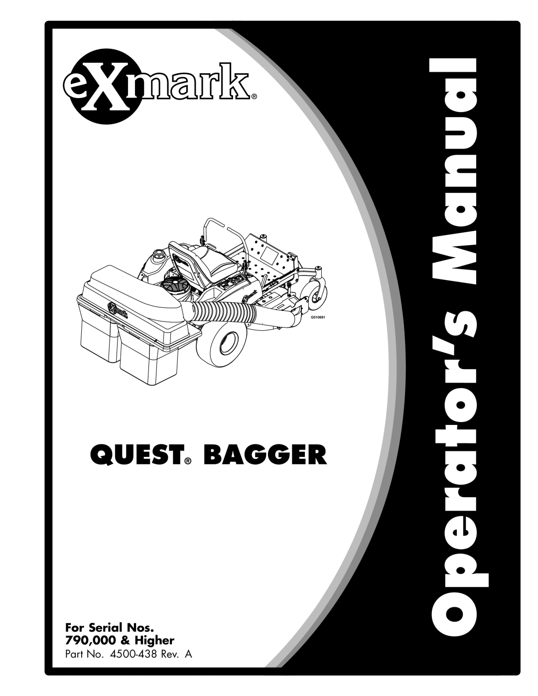 Exmark 4500-438 rev. a manual Quest Bagger 