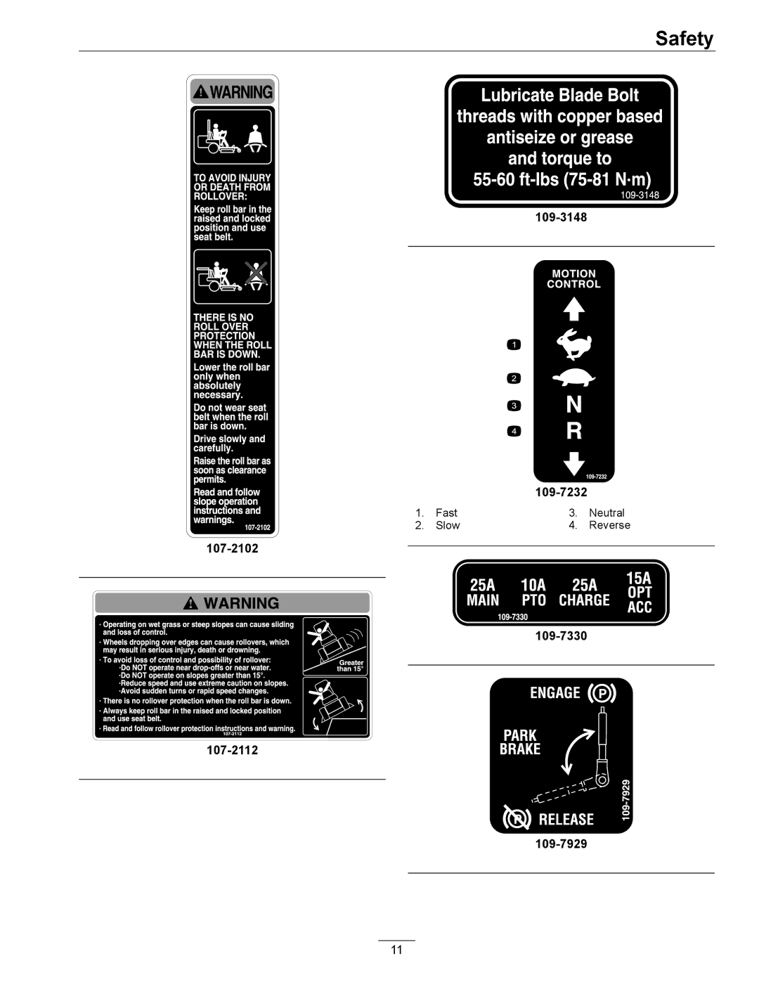 Exmark 4500-466 manual 109-3148 109-7232 