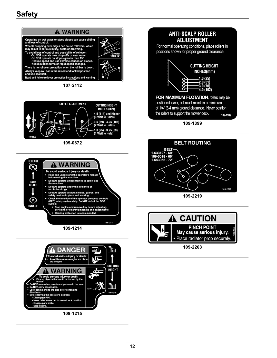 Exmark 4500-501 Rev A manual Safety 