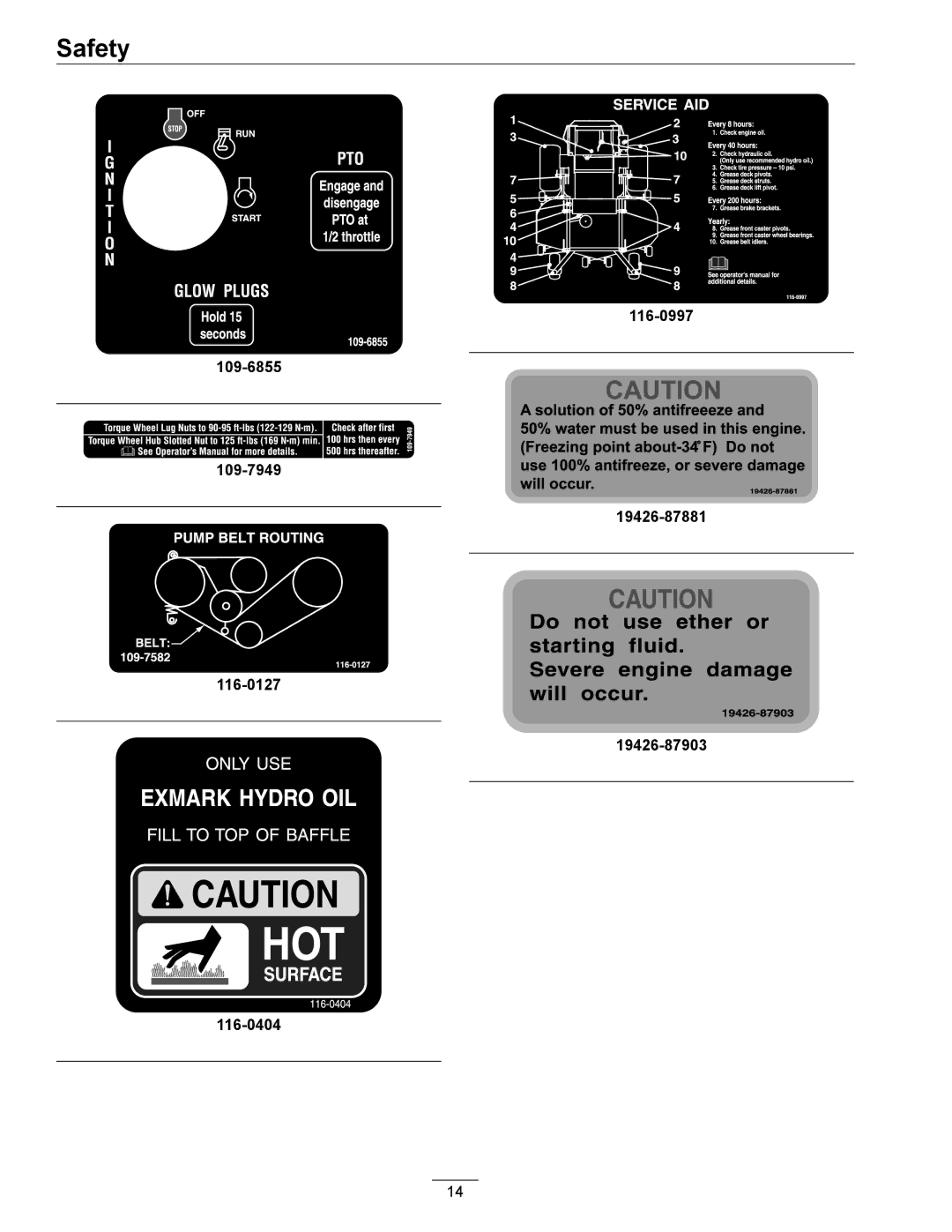 Exmark 4500-501 Rev A manual Safety 