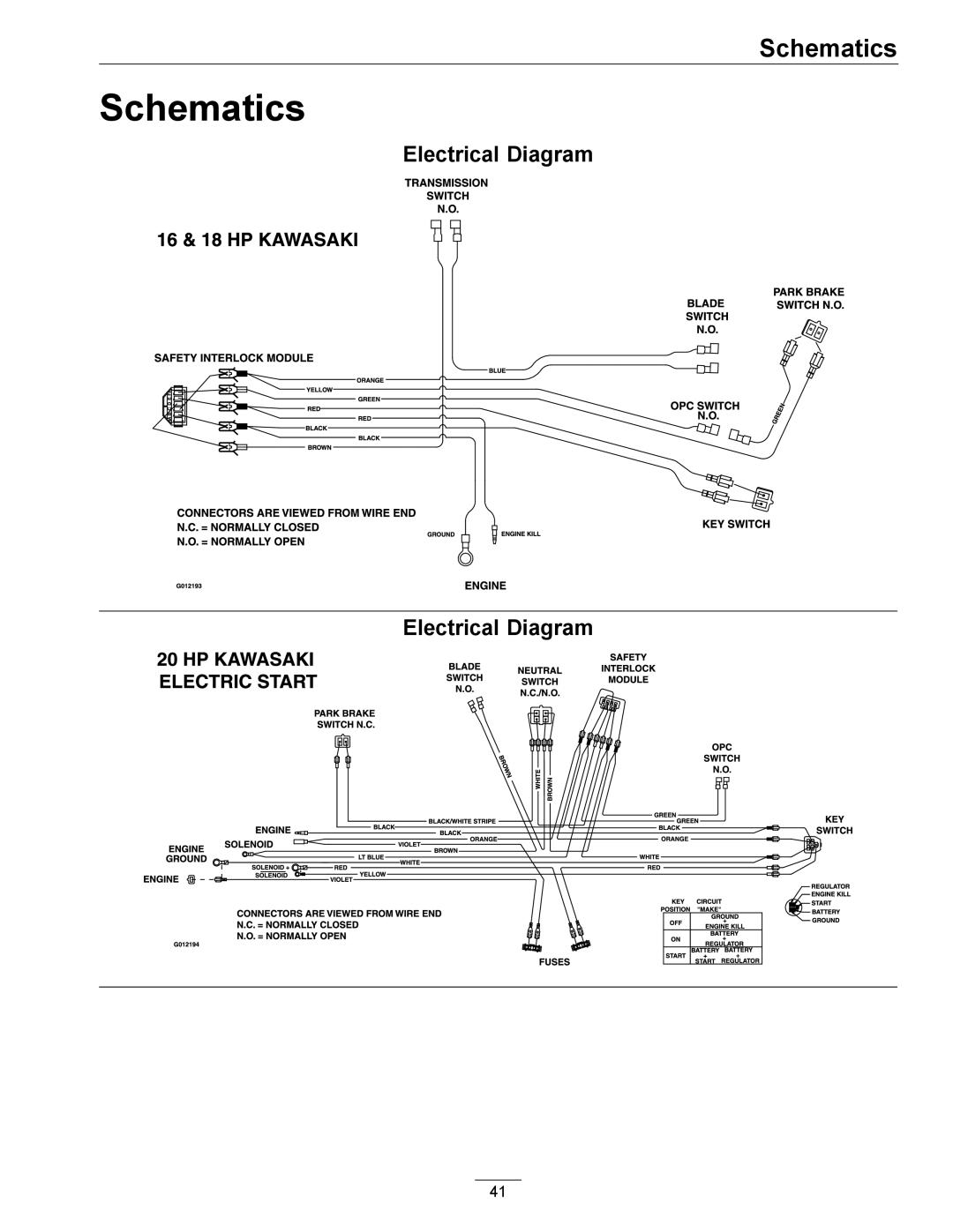 Exmark 4500-540 Rev. B manual Schematics, Electrical Diagram 