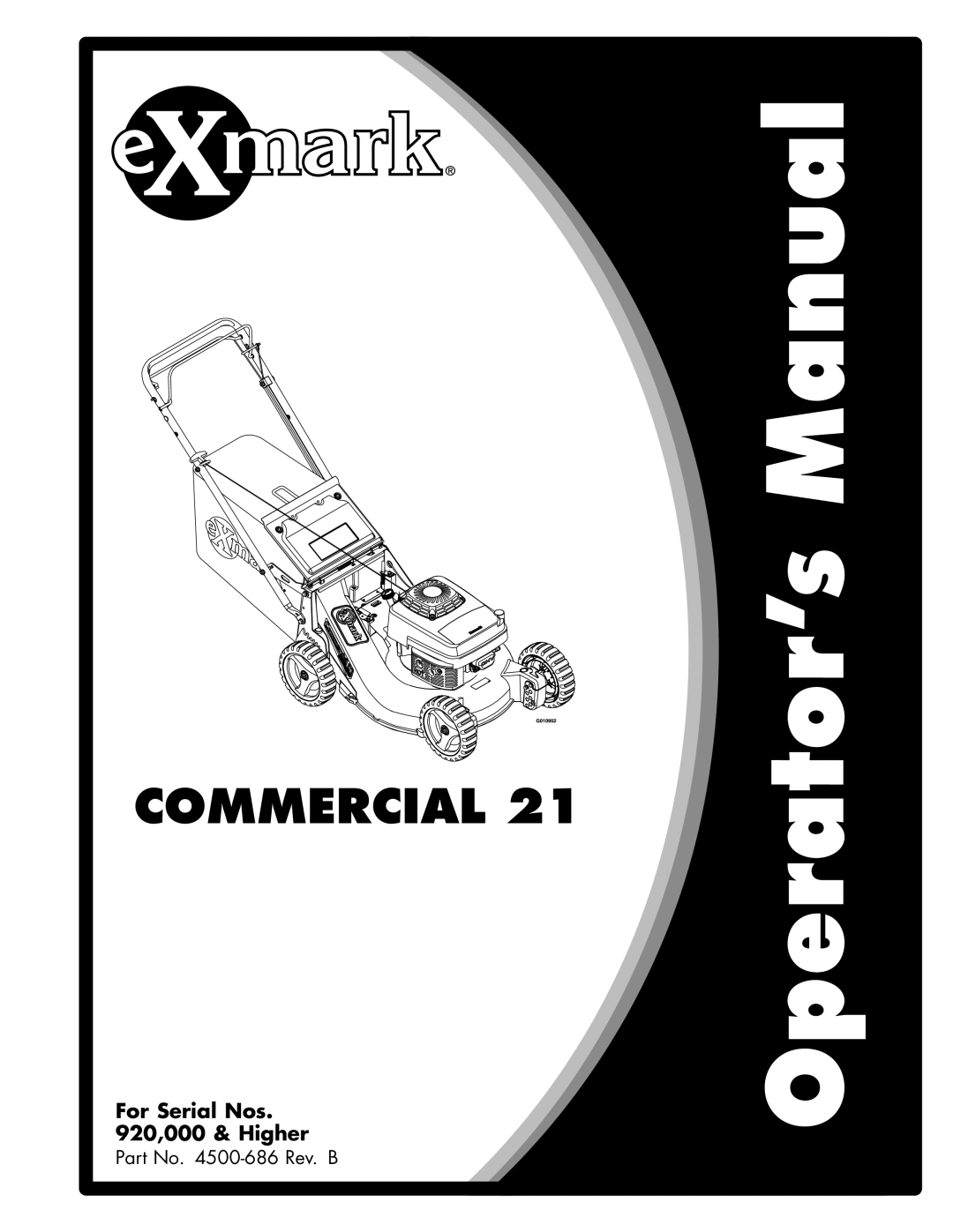 Exmark 4500-686 Rev. B manual Commercial 