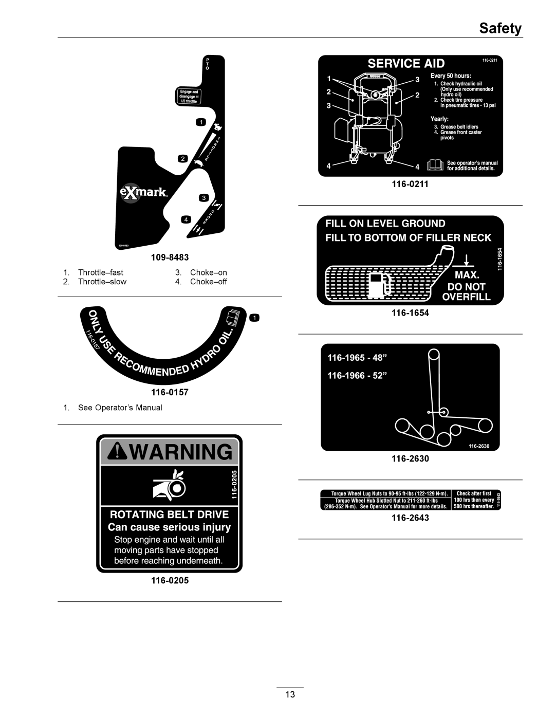 Exmark 4500-872 manual 109-8483 