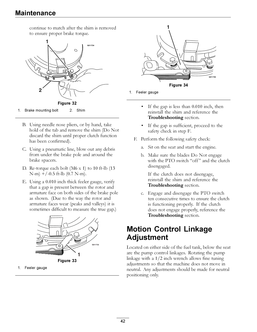 Exmark 4500-872 manual Motion Control Linkage Adjustment 