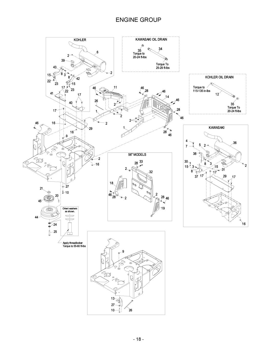 Exmark 505, 465, 565 manual Engine Group 