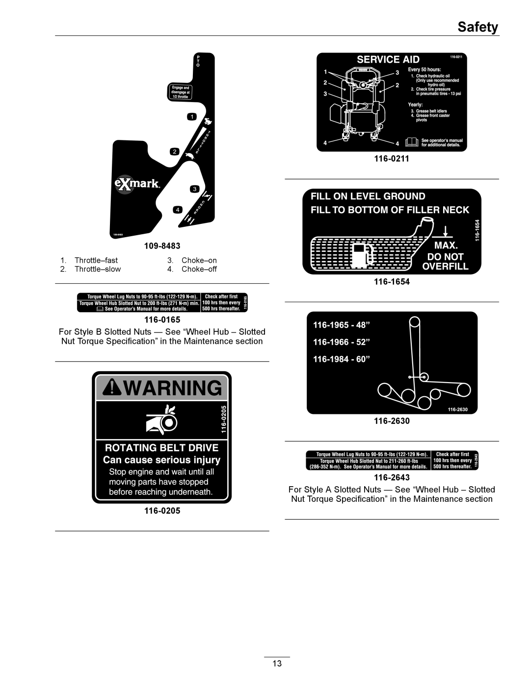 Exmark 850 manual 109-8483 