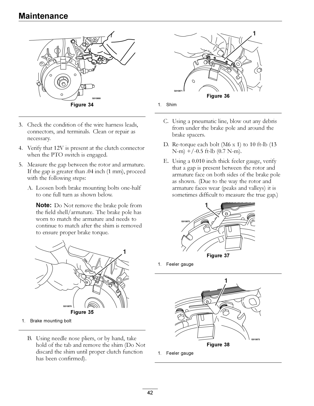 Exmark 850 manual Shim 