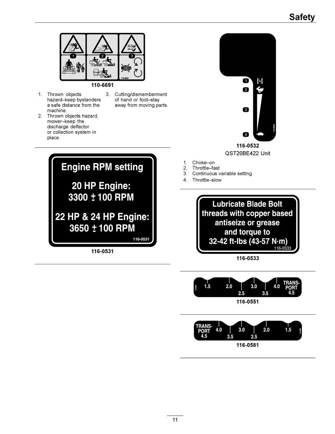 Exmark 850000 AND HIGHER manual 116-0532 