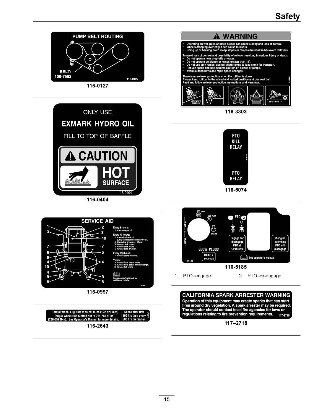 Exmark 920 manual 117-2718 