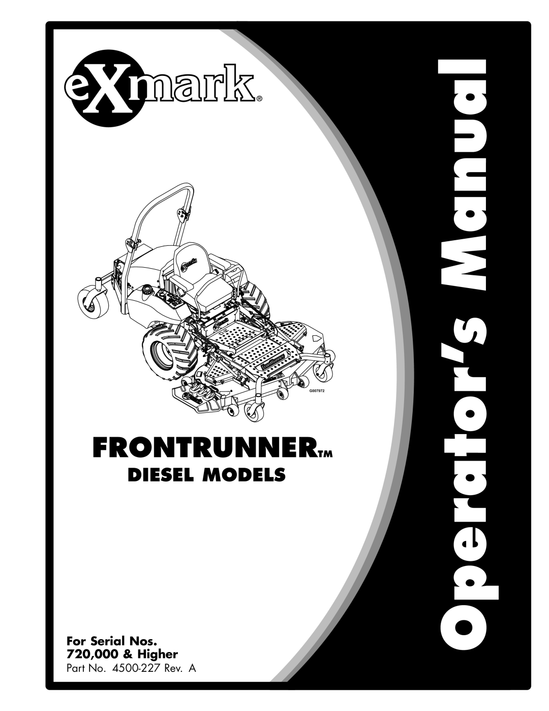 Exmark Diesel manual Frontrunnertm 