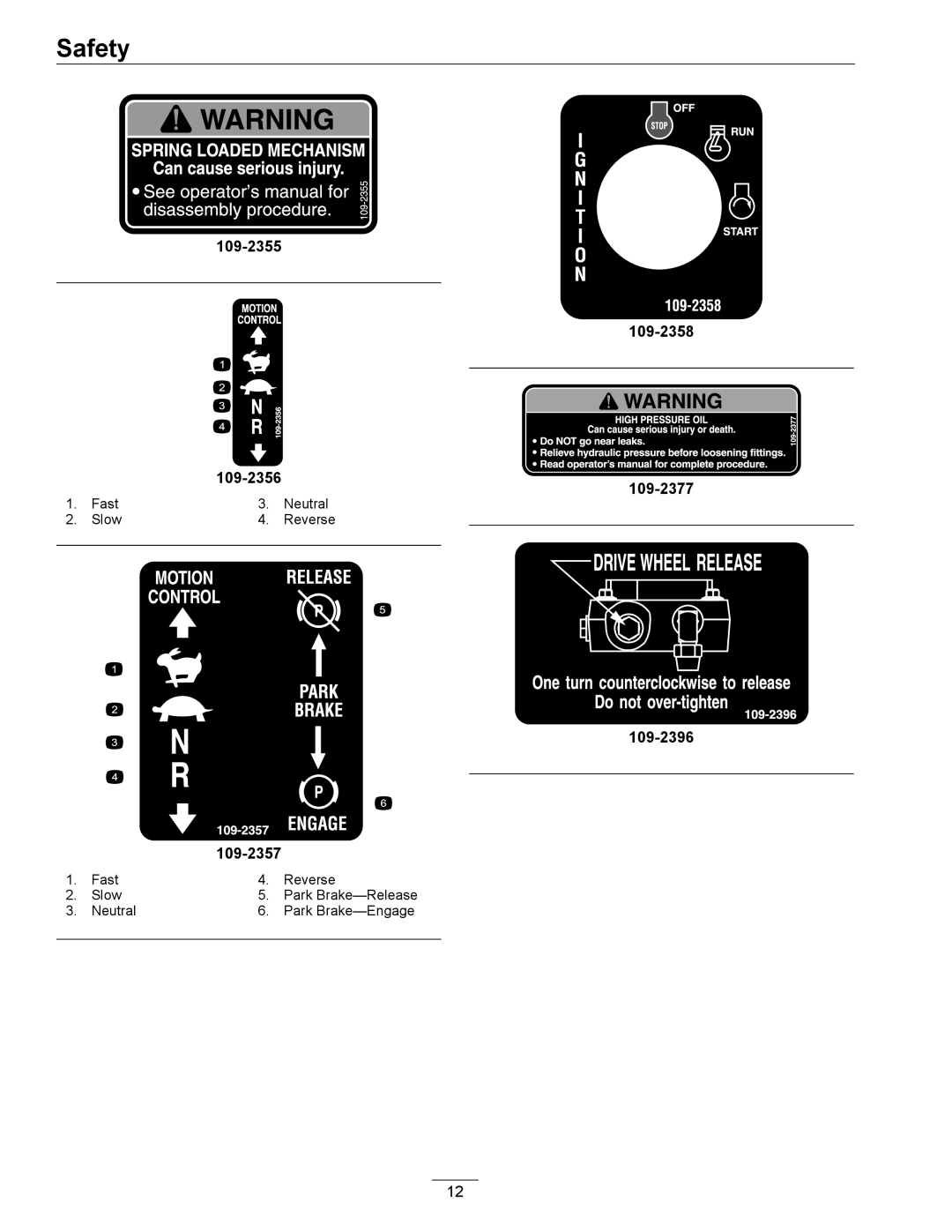 Exmark Diesel manual 109-2355 109-2356 