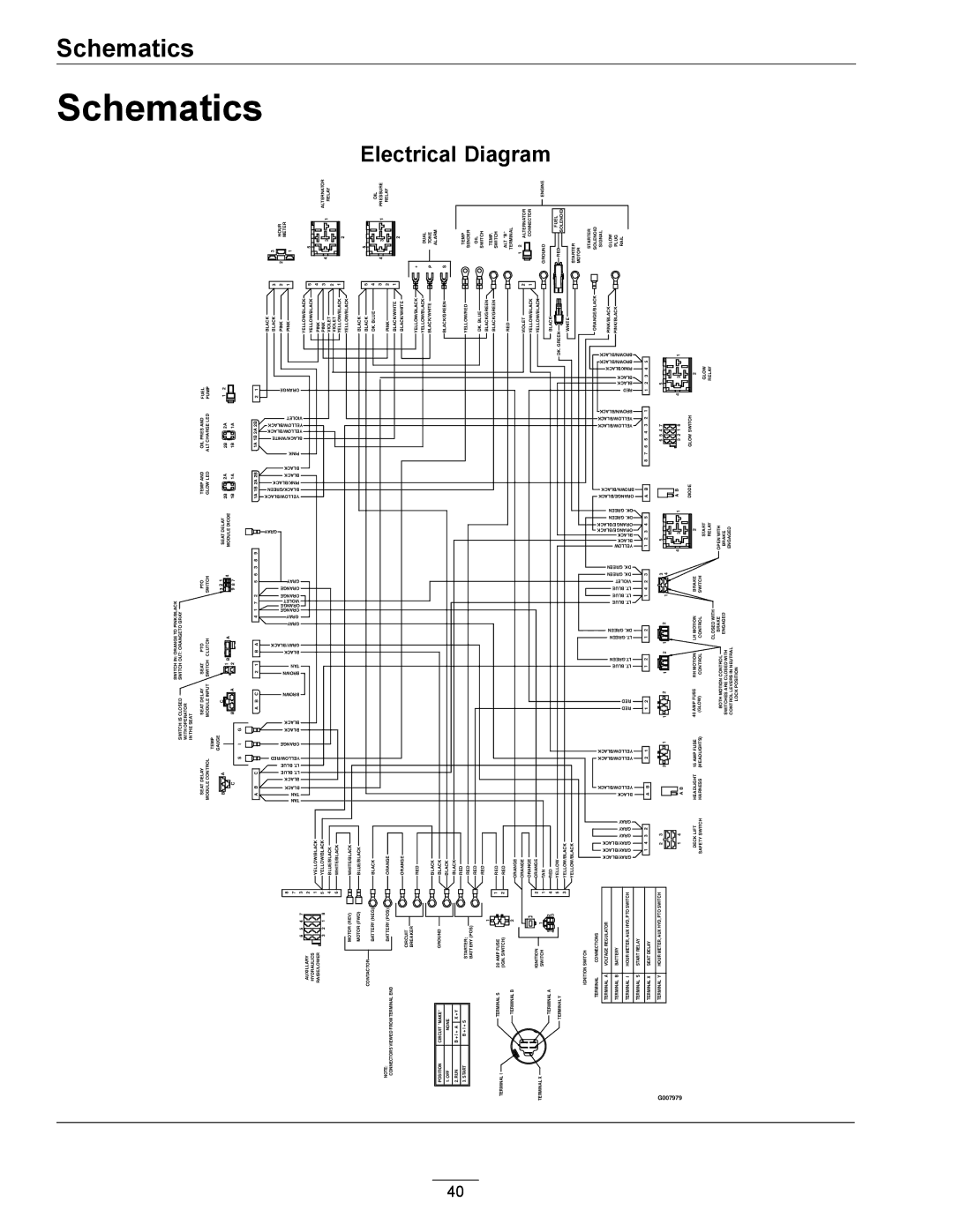 Exmark Diesel manual Schematics, Electrical Diagram 