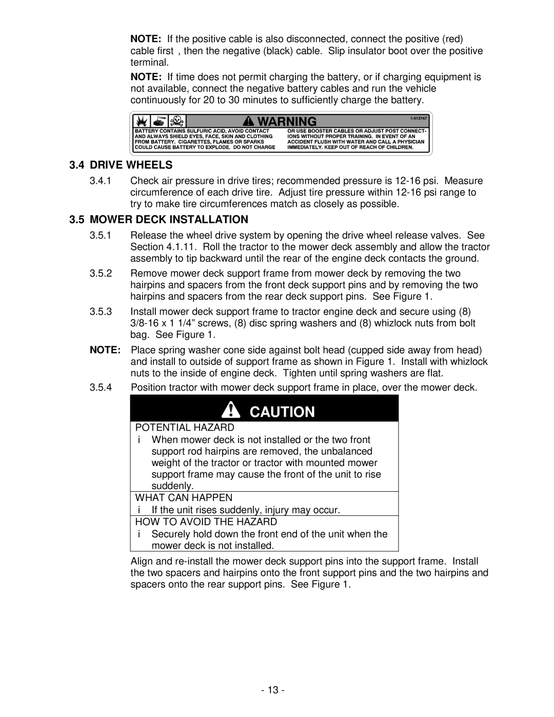 Exmark FMD524 manual Drive Wheels, Mower Deck Installation 