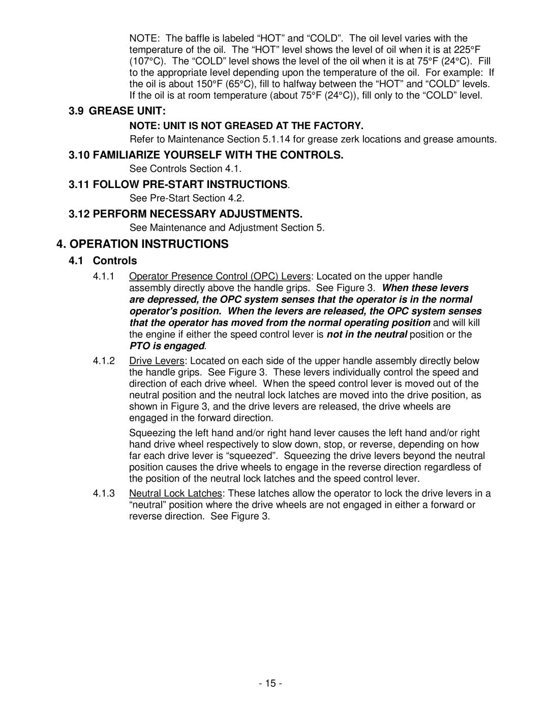 Exmark FMD524 Operation Instructions, Grease Unit, Familiarize Yourself with the Controls, Follow PRE-START Instructions 