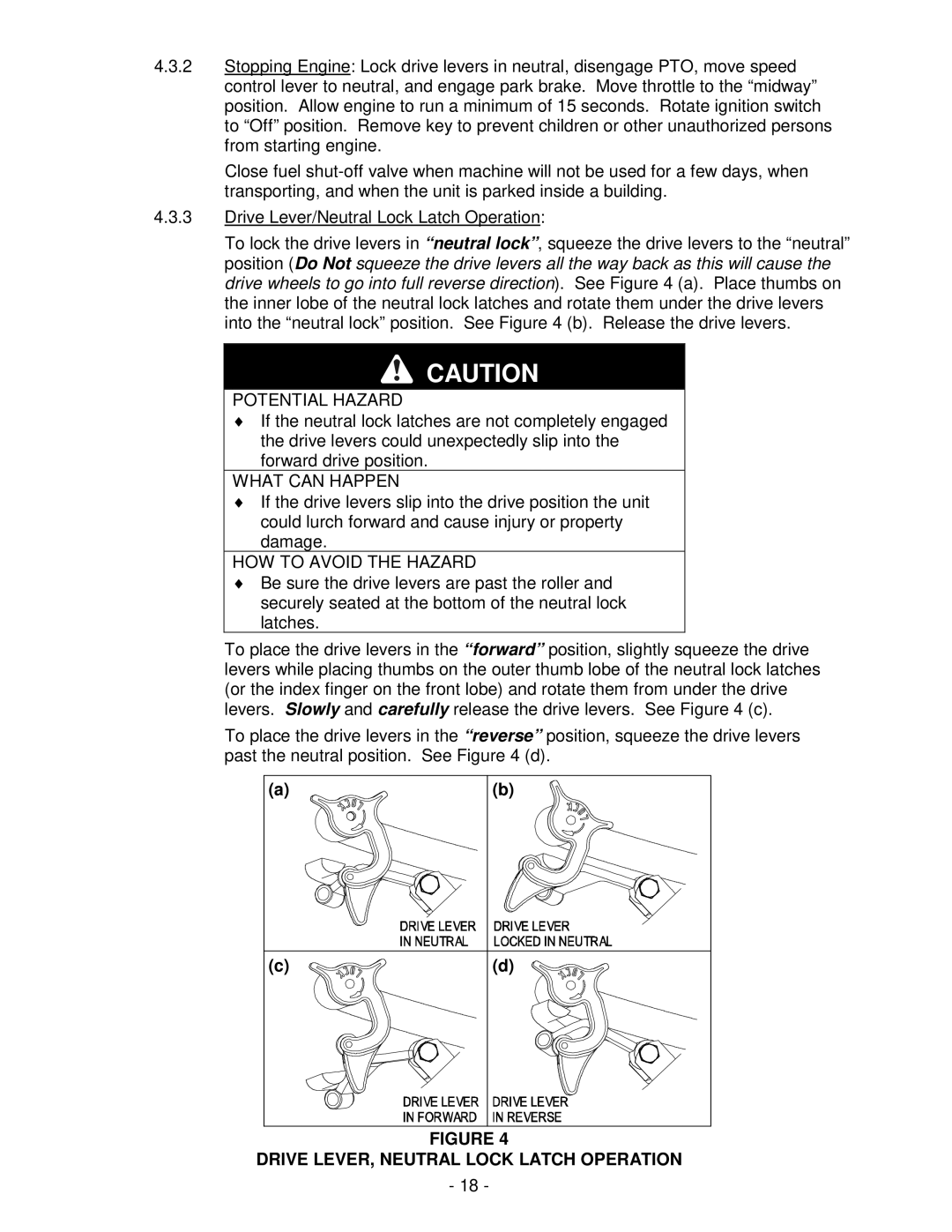 Exmark FMD524 manual Potential Hazard 