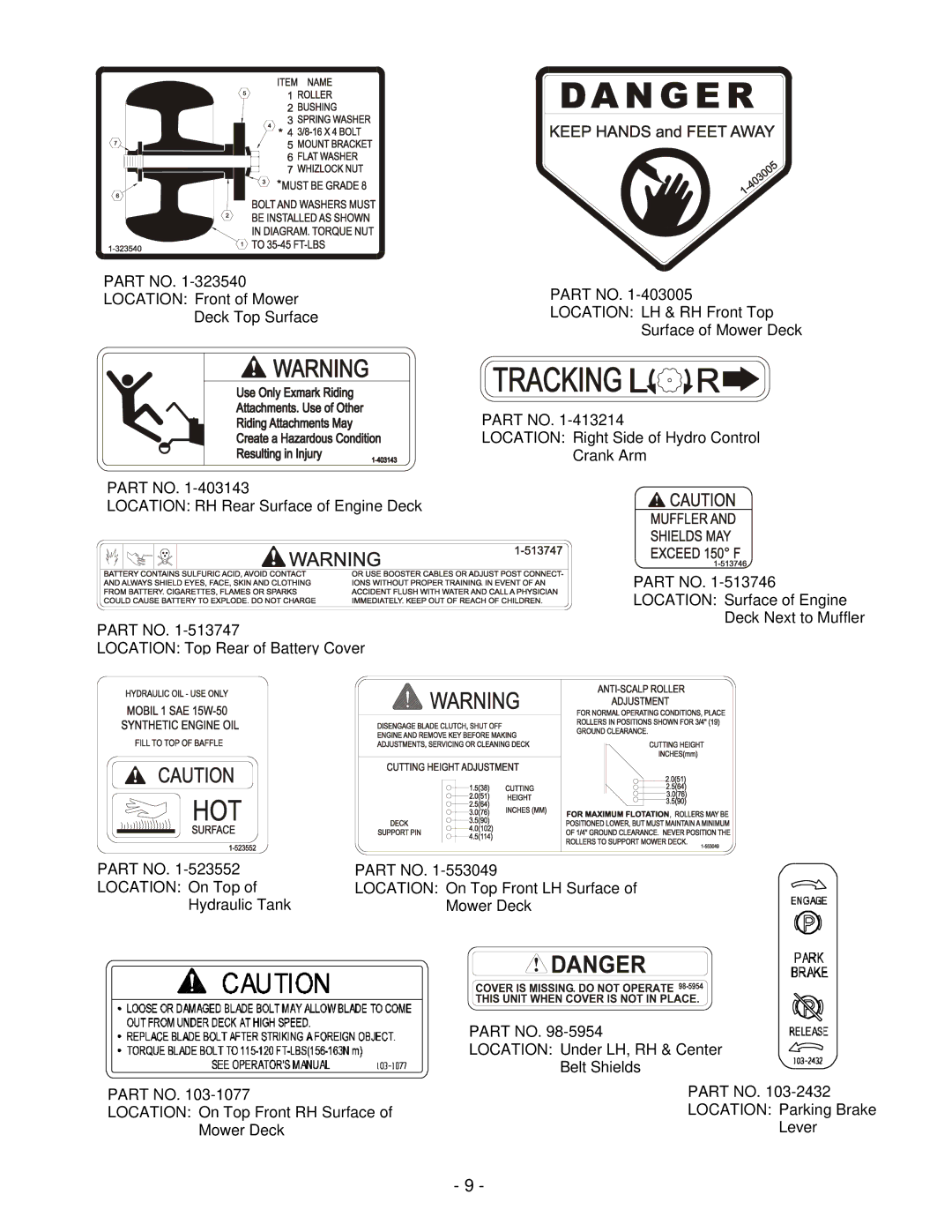 Exmark FMD604 manual 