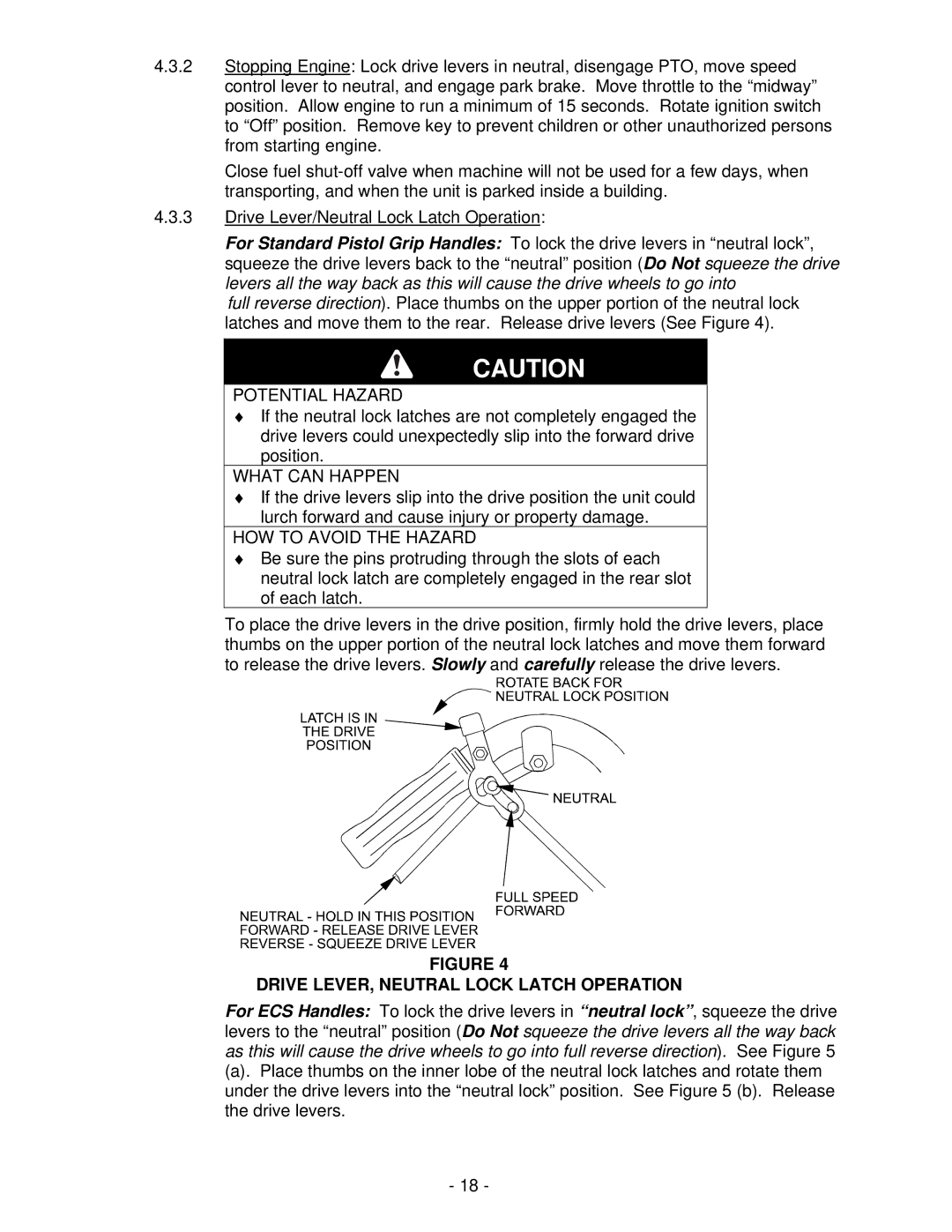 Exmark FMD604 manual Potential Hazard 