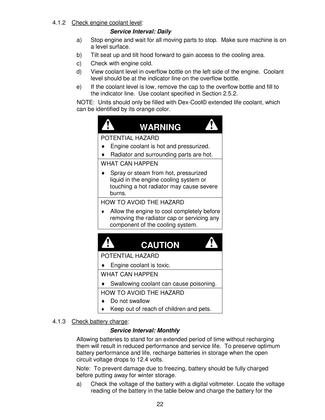 Exmark Frontrunner manual Service Interval Monthly 