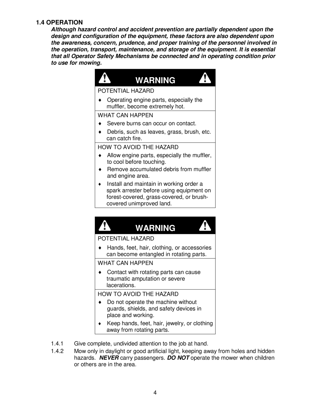 Exmark Frontrunner manual Operation 