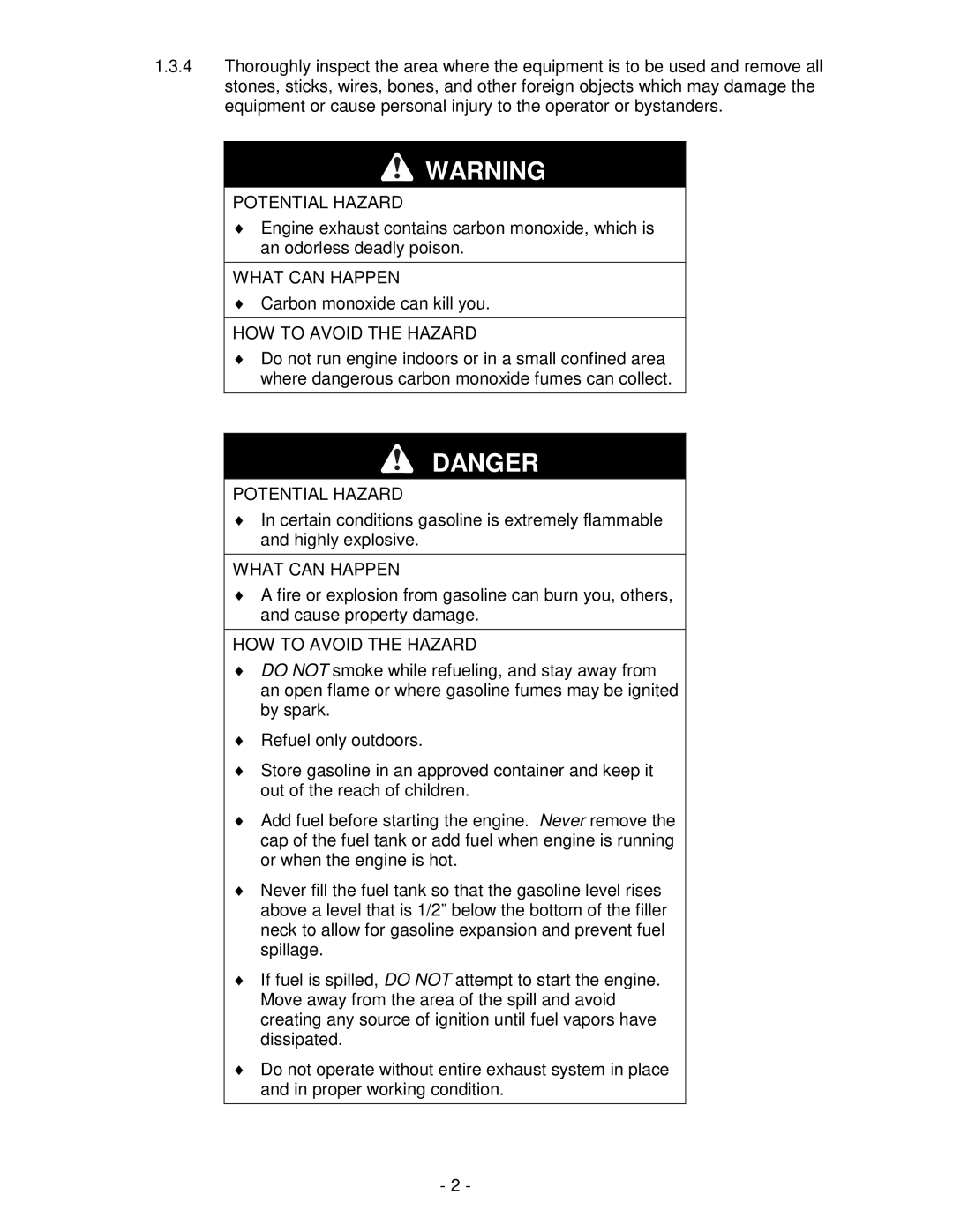 Exmark Lawn Tractor manual Carbon monoxide can kill you 