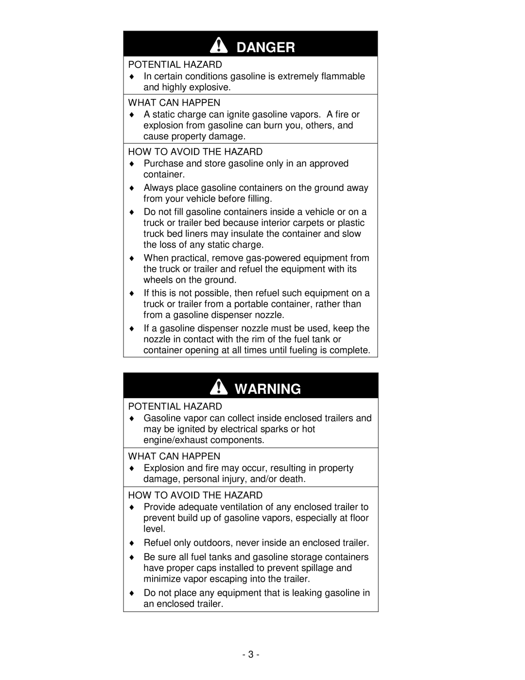 Exmark Lawn Tractor manual Potential Hazard 