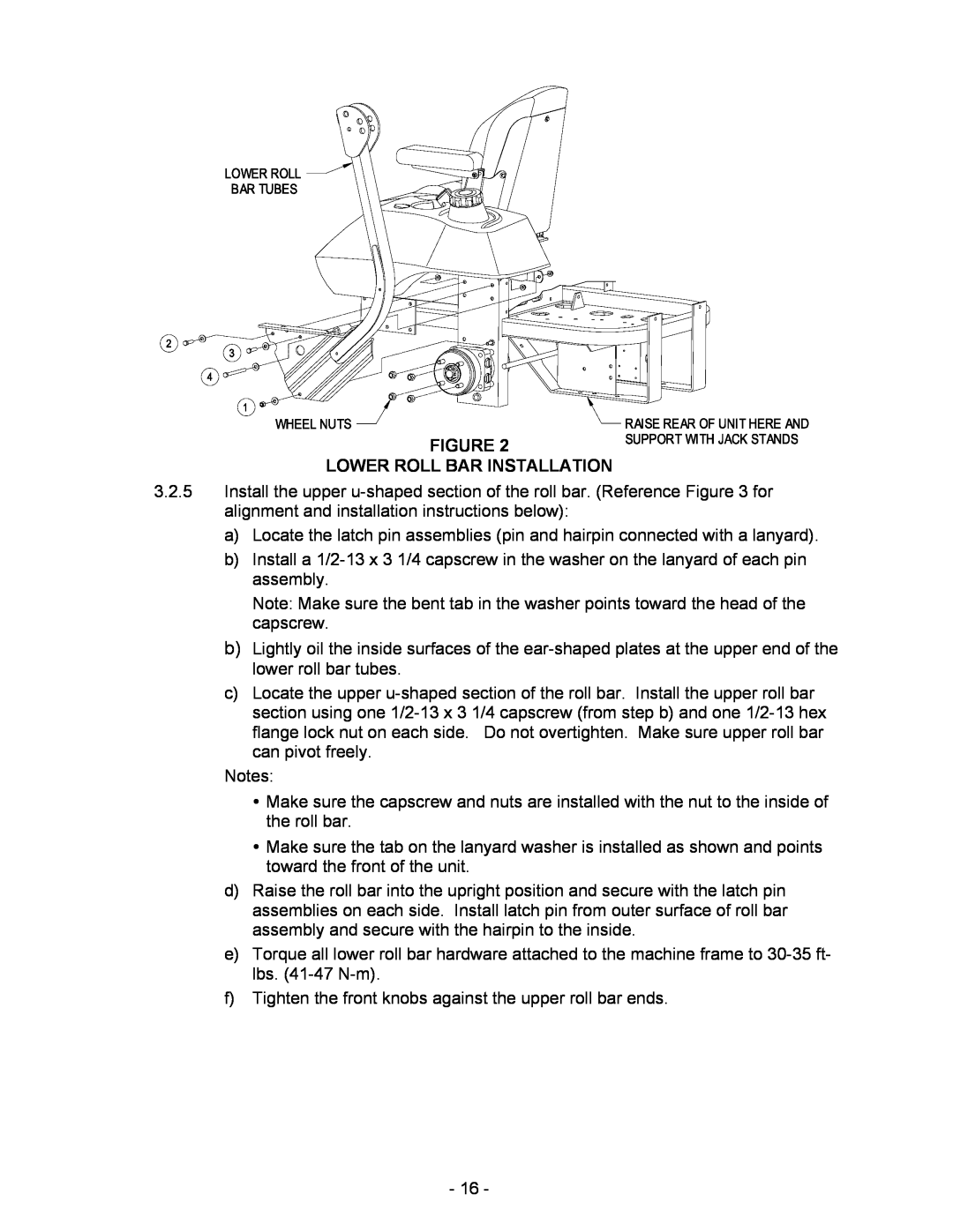 Exmark Lazer HP manual Lower Roll Bar Installation 
