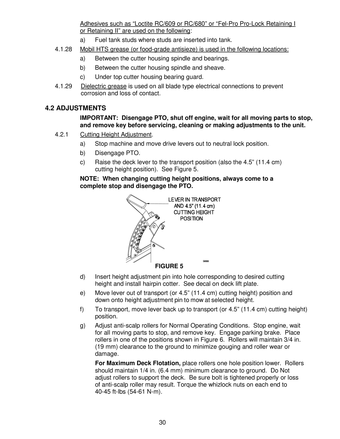 Exmark Lazer Z CT manual Adjustments 