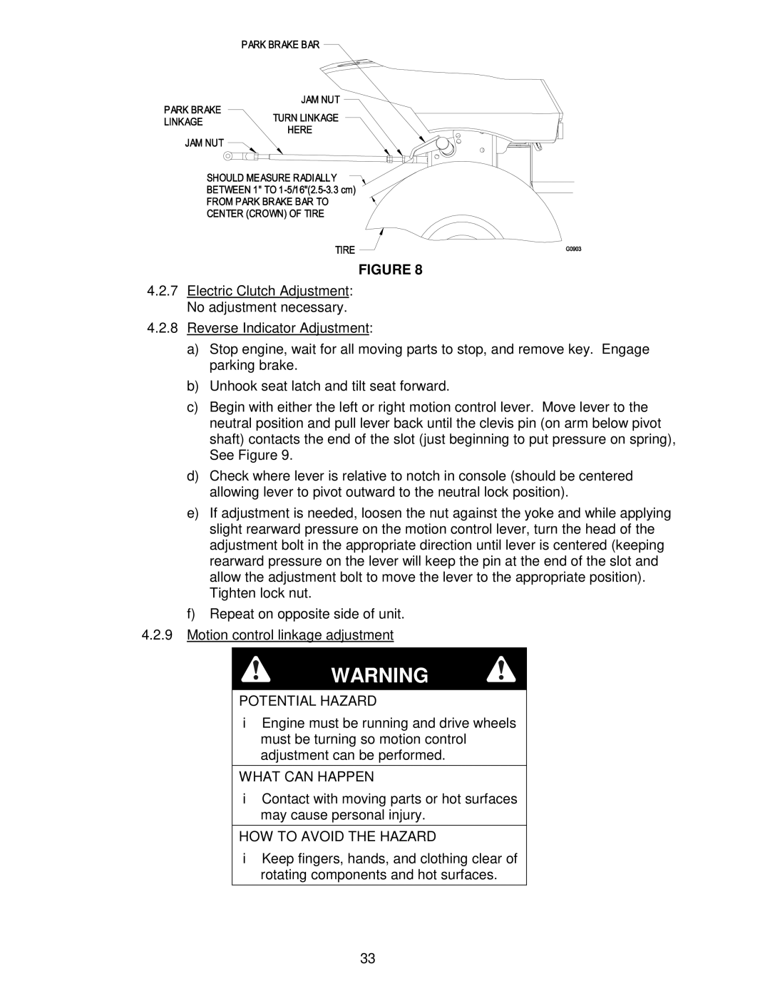 Exmark Lazer Z CT manual No adjustment necessary 