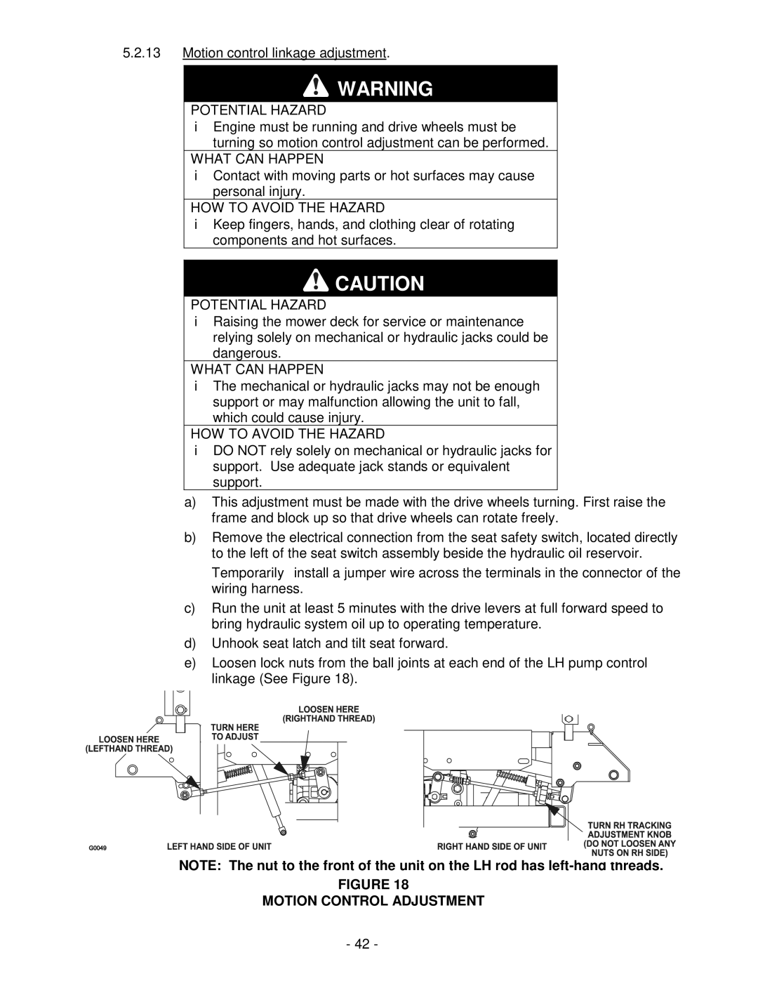 Exmark LAZER Z HP manual Motion Control Adjustment 