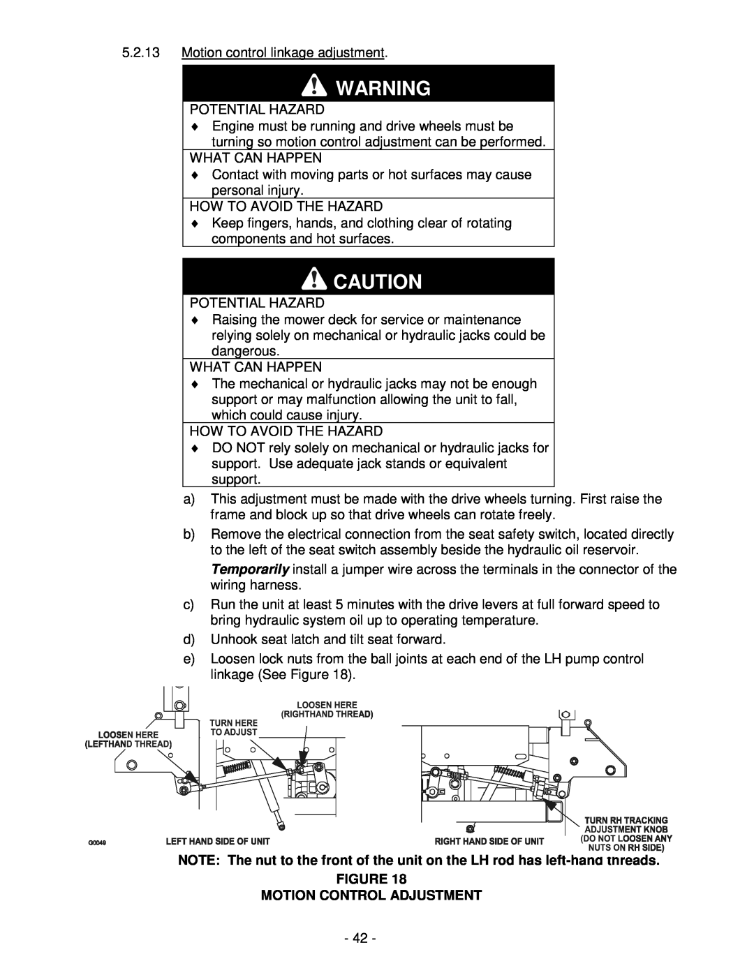 Exmark LAZER Z HP manual Figure Motion Control Adjustment 