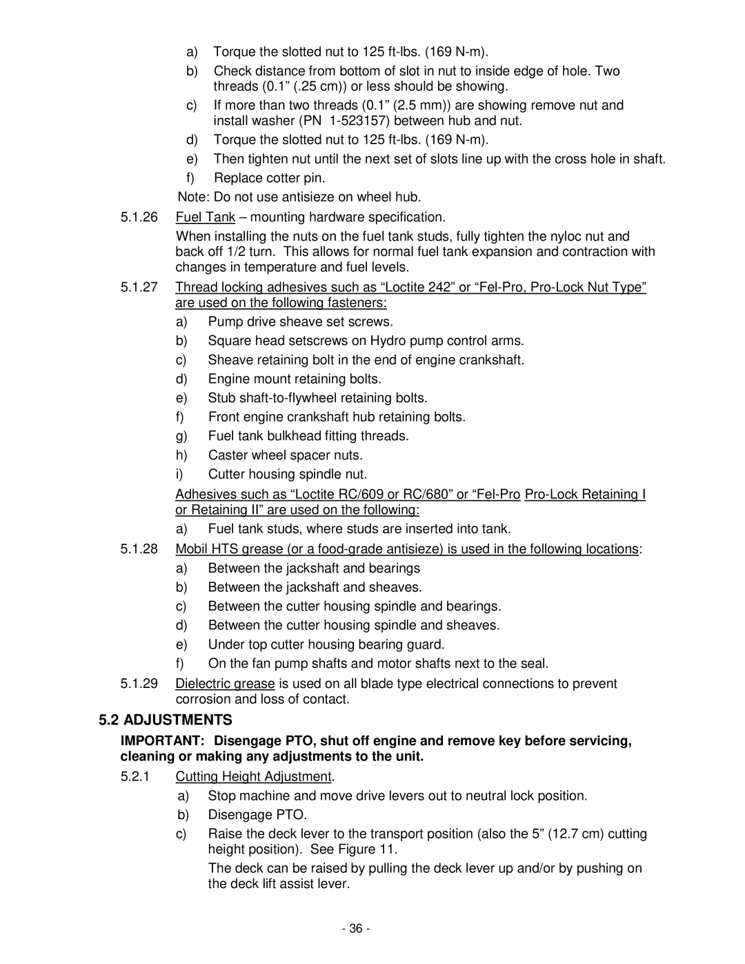 Exmark Lazer Z XP manual Adjustments 