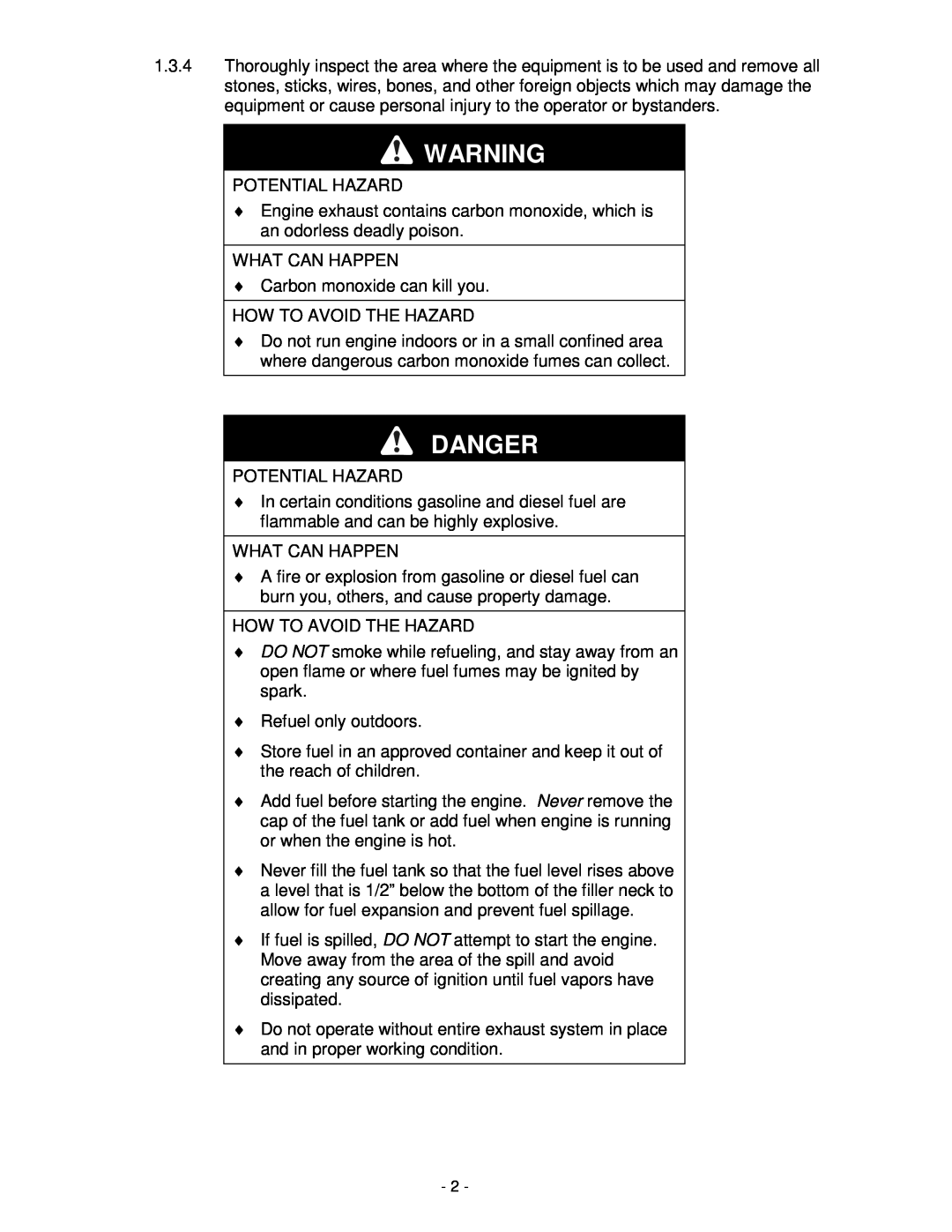 Exmark Lazer Z XP manual Danger 