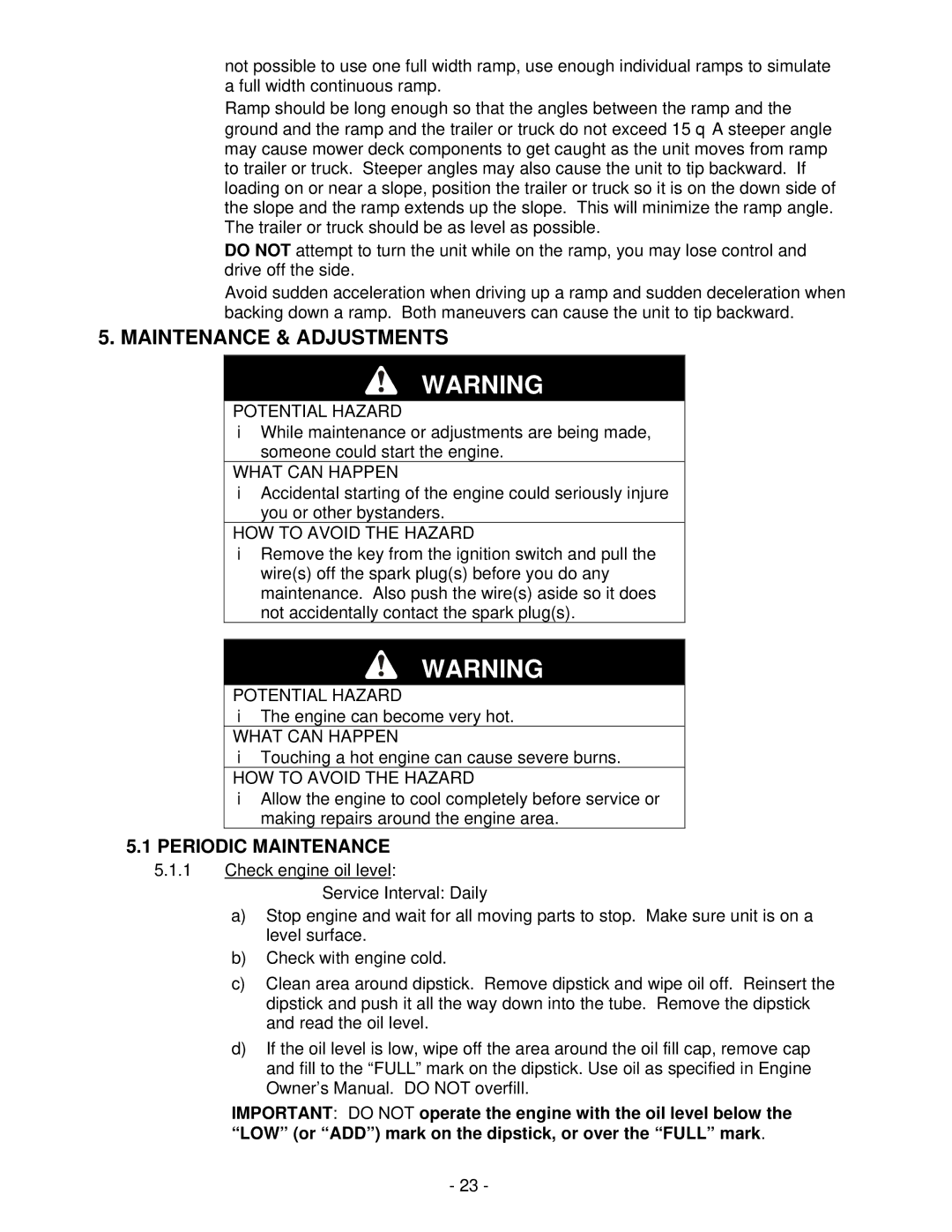 Exmark Lazer Z XS manual Maintenance & Adjustments, Periodic Maintenance, Service Interval Daily 