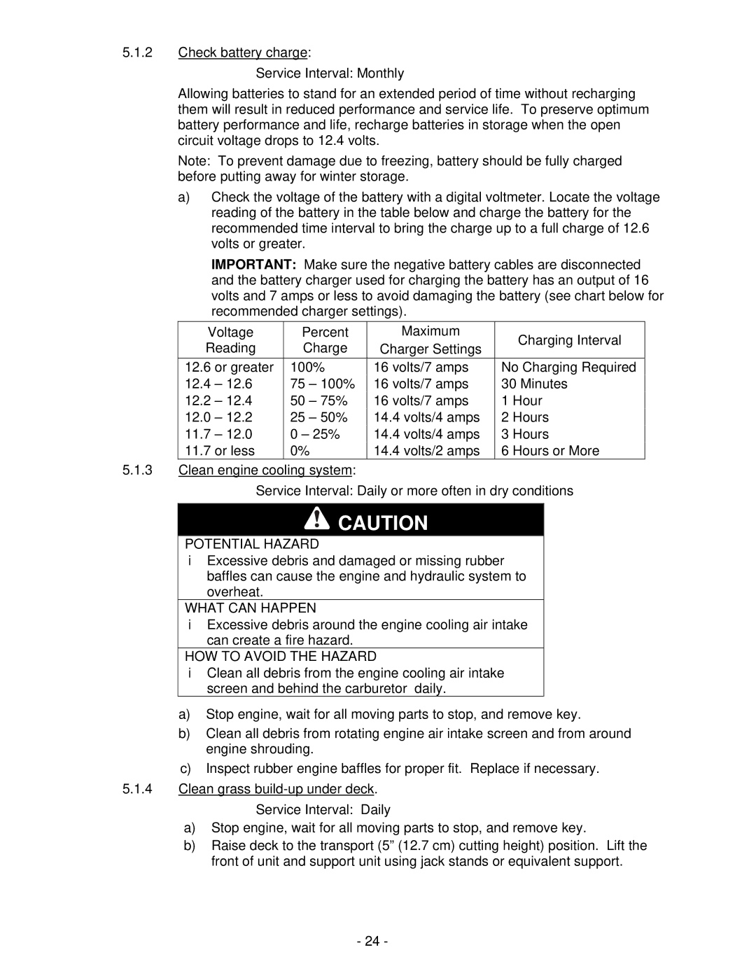 Exmark Lazer Z XS manual Service Interval Monthly, Service Interval Daily or more often in dry conditions 