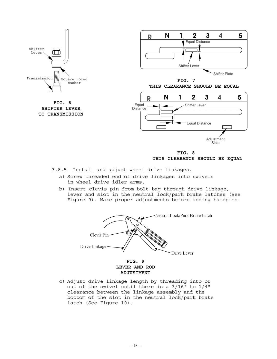 Exmark Lazer Z manual This Clearance should be Equal Shifter Lever To Transmission, Lever and ROD Adjustment 